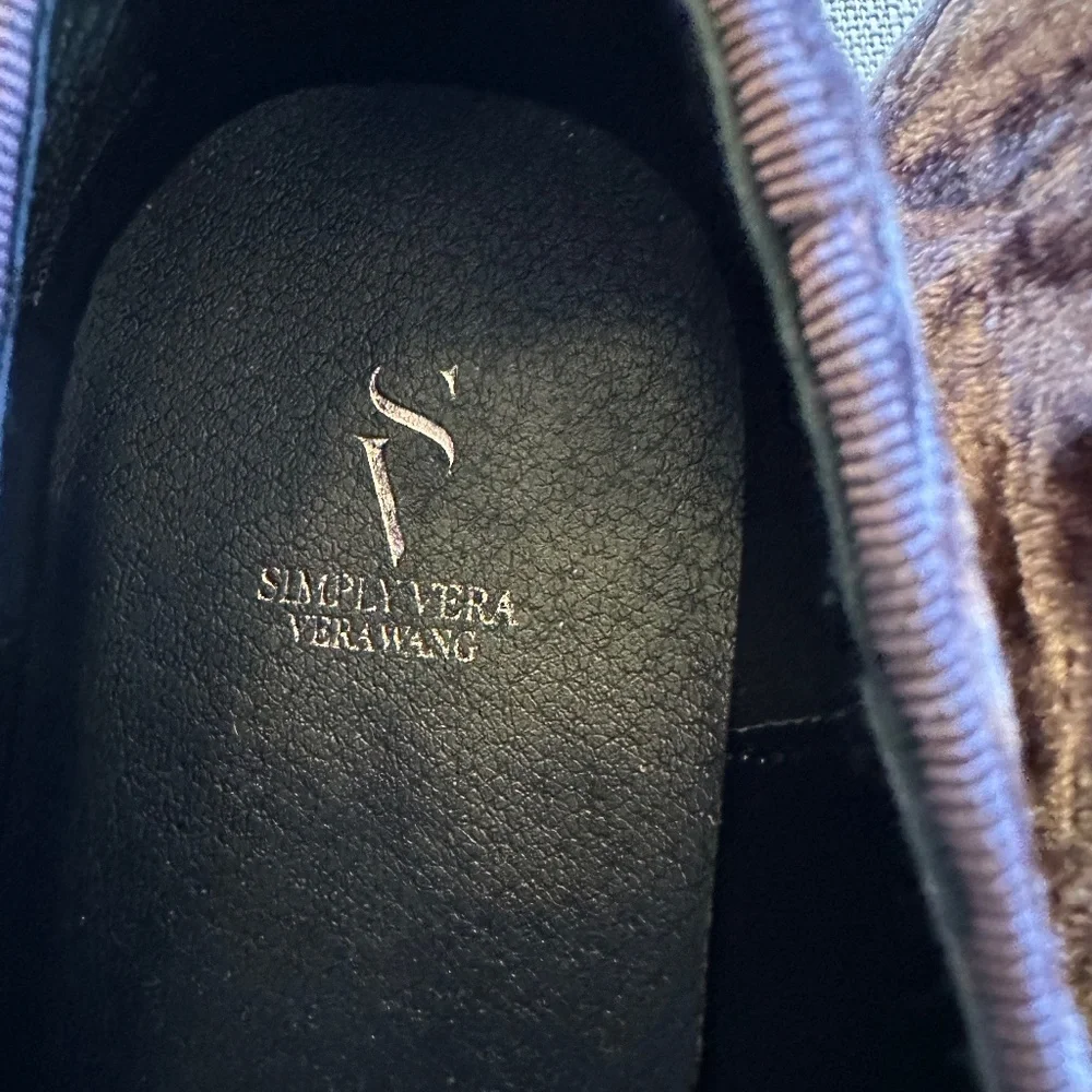 Simply Vera Velvet Smoking Slippers - Picture 7 of 7